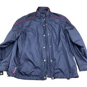 Ralph Lauren Jacket Men Large Blue Red Softshell Cotton Lined Golf Windbreaker‎